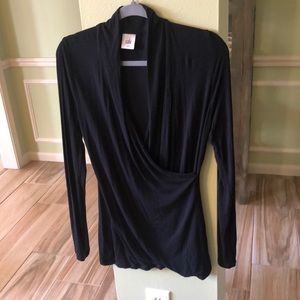 CAbi long sleeve wrap tee in Black - Size M in excellent used condition